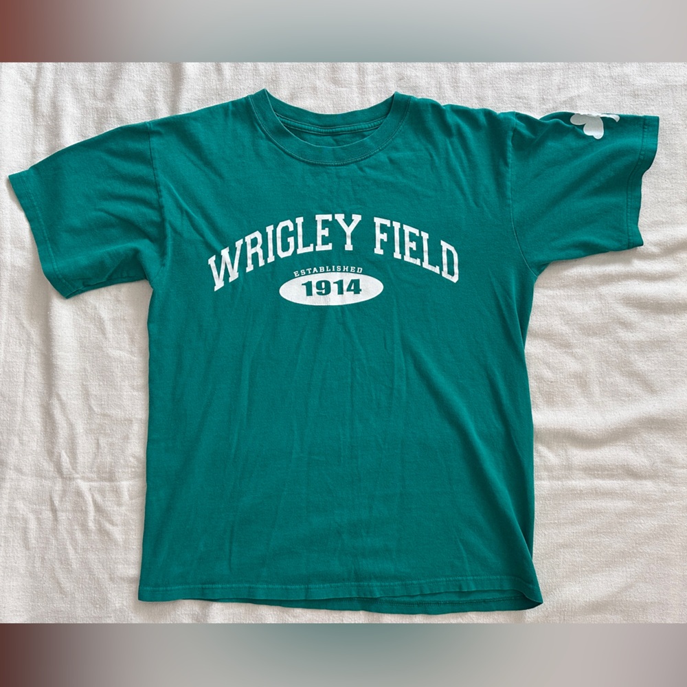 Vintage Wrigley Field T-Shirt, Green, Men’s Medium
